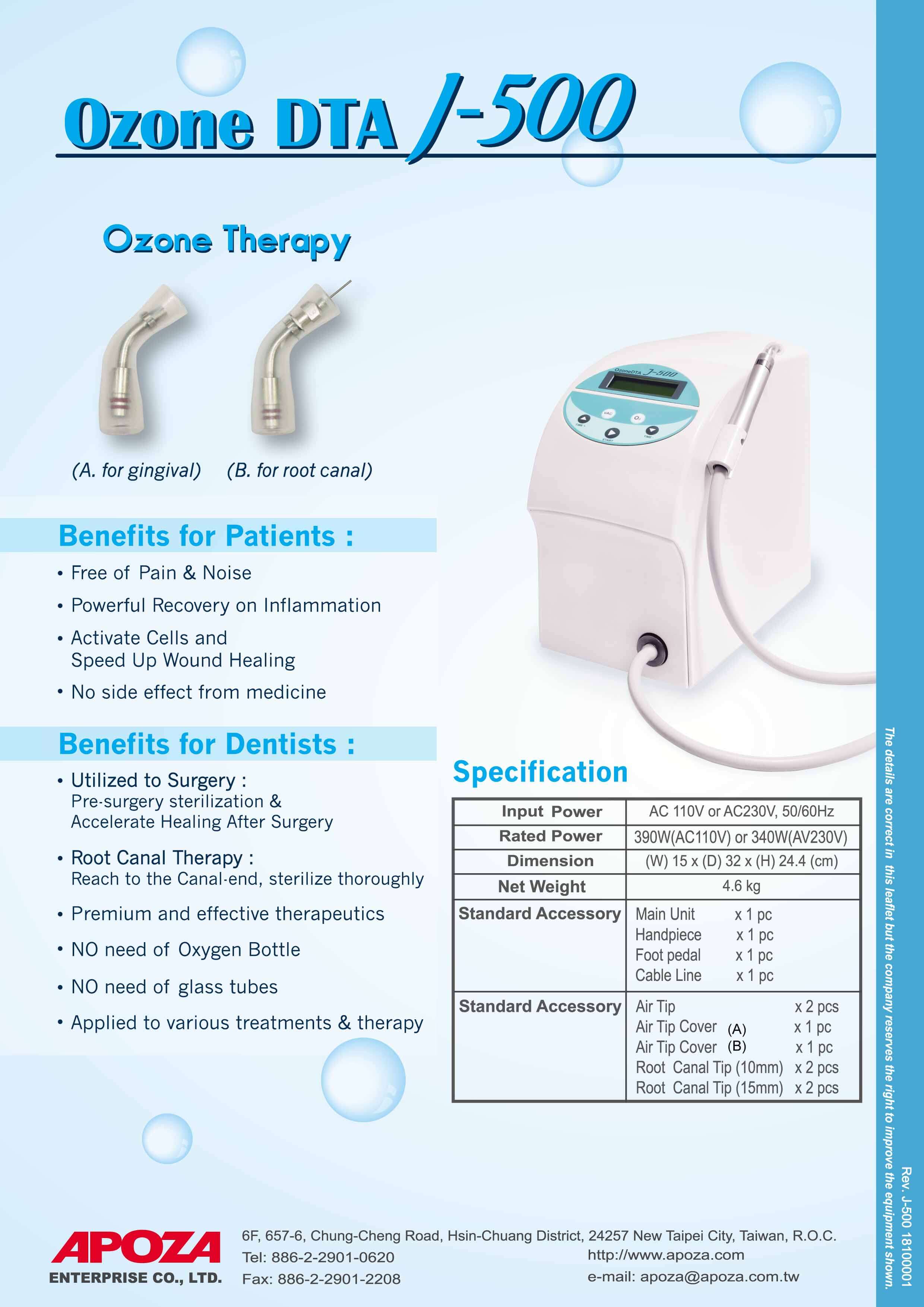 APOZA Ozone therapy, O3 therapy, disinfection